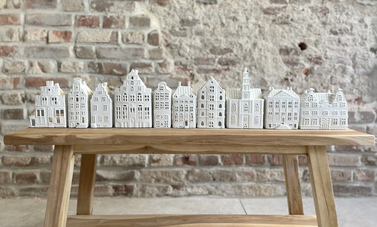 Waxinelichthouder - 19 Cm Hoog - Grachtenhuisje Kerk - &klevering 5 Waxinelichthouder - 19 Cm Hoog - Grachtenhuisje Kerk - &klevering - Afbeelding 5