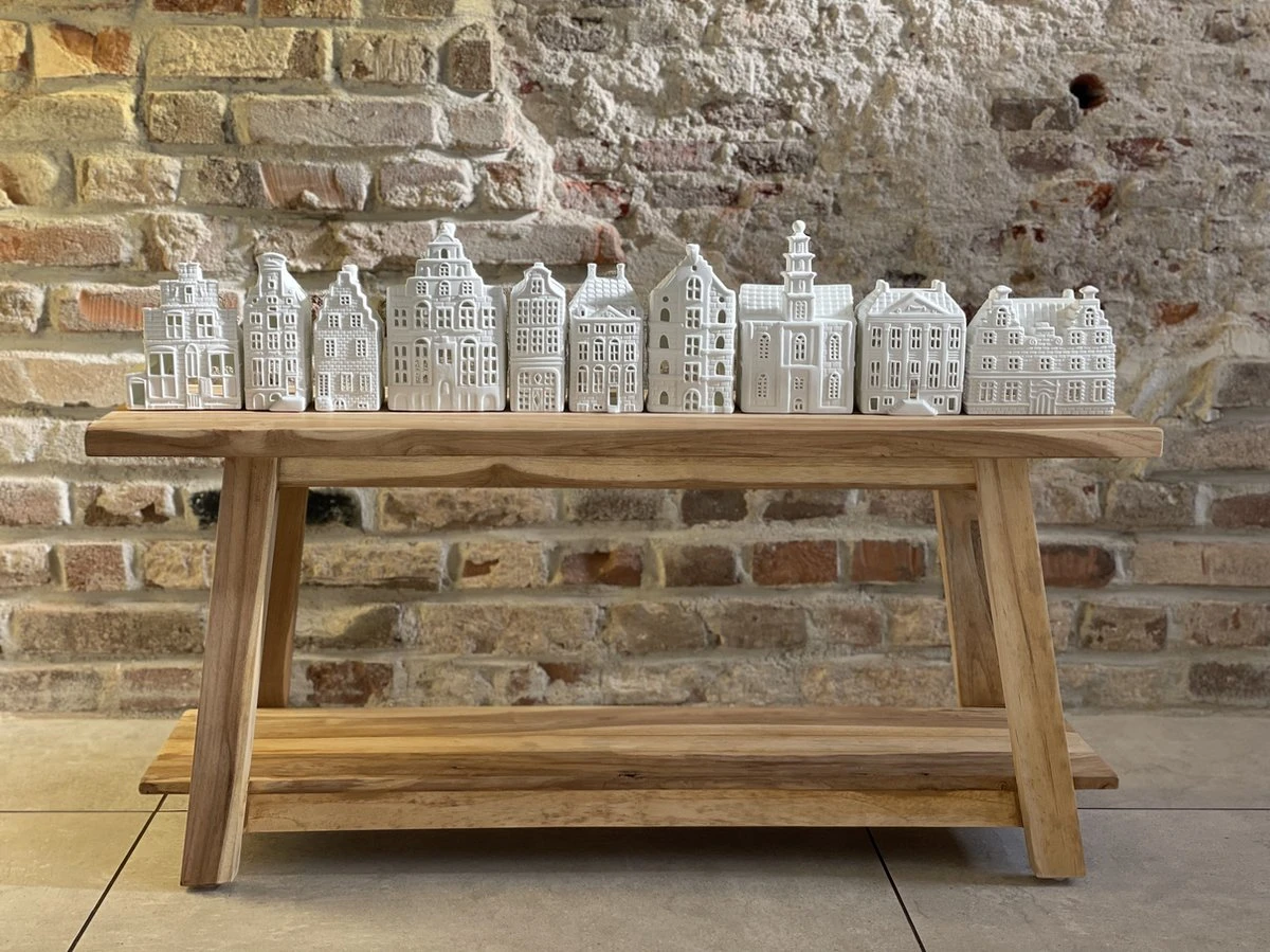 &Klevering Waxinelichtjeshouder - Porselein - Wit - Set Van 3 6 &Klevering Waxinelichtjeshouder - Porselein - Wit - Set Van 3 - Afbeelding 6