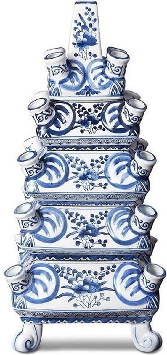 &Klevering Tulpenvaas Rijksmuseum - 58 Cm - Delfts Blauw 1 &Klevering Tulpenvaas Rijksmuseum - 58 Cm - Delfts Blauw