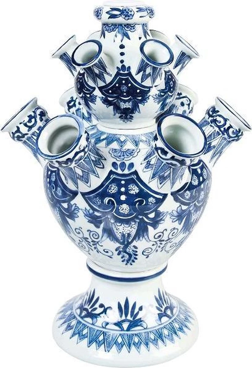 &Klevering Tulpenvaas XL - Aardewerk - Delfts Blauw - 42 Cm 1 &Klevering Tulpenvaas XL - Aardewerk - Delfts Blauw - 42 Cm