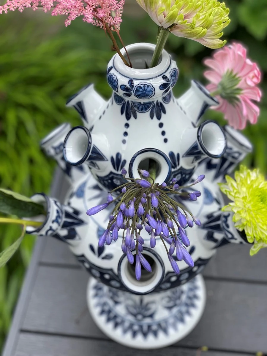 &Klevering Tulpenvaas XL - Aardewerk - Delfts Blauw - 42 Cm 2 &Klevering Tulpenvaas XL - Aardewerk - Delfts Blauw - 42 Cm - Afbeelding 2