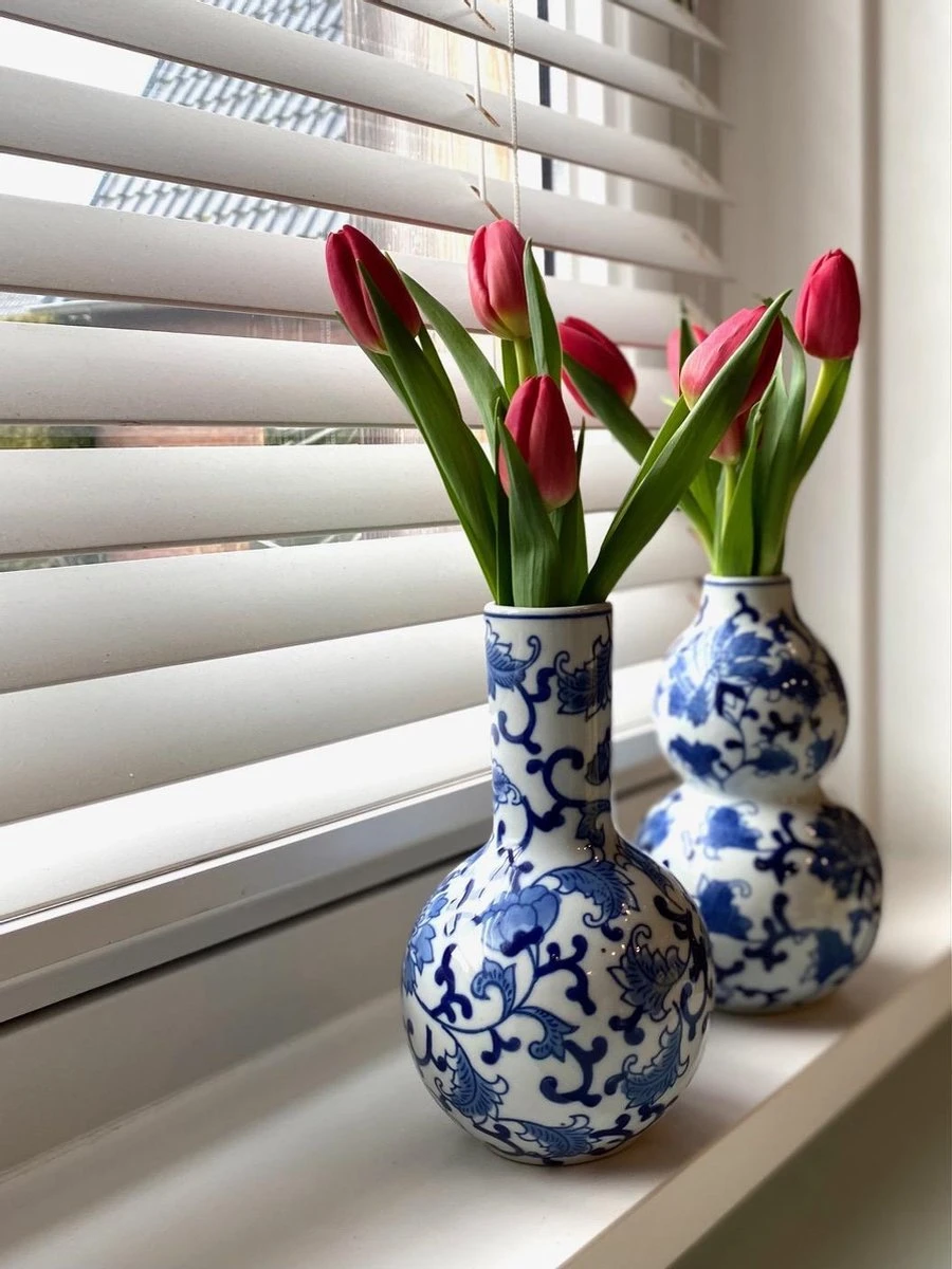 Vaasjes Set - 20 Cm - &klevering - Vazen - Delfts Blauw - Cadeau Vrouw Verjaardag 2 Vaasjes Set - 20 Cm - &klevering - Vazen - Delfts Blauw - Cadeau Vrouw Verjaardag - Afbeelding 2