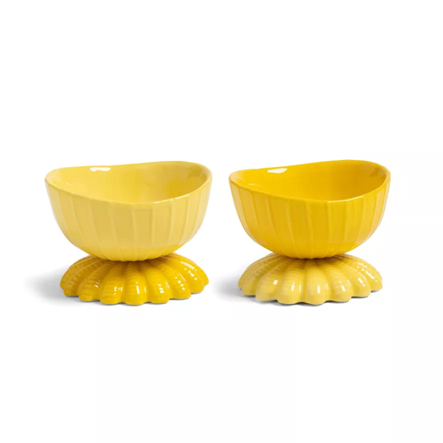 & Klevering &klevering Clam Kom Ø11 Set Van 2 Geel 1 & Klevering &klevering Clam Kom Ø11 Set Van 2 Geel