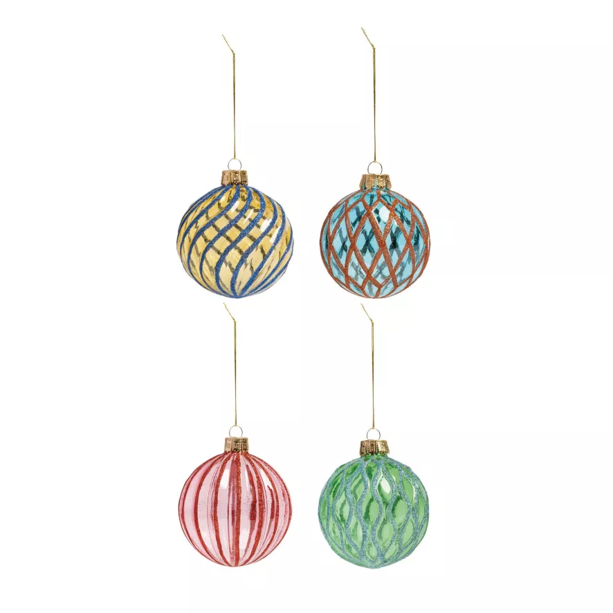 & Klevering &klevering Dash Kerstballen Set Van 4 1 & Klevering &klevering Dash Kerstballen Set Van 4