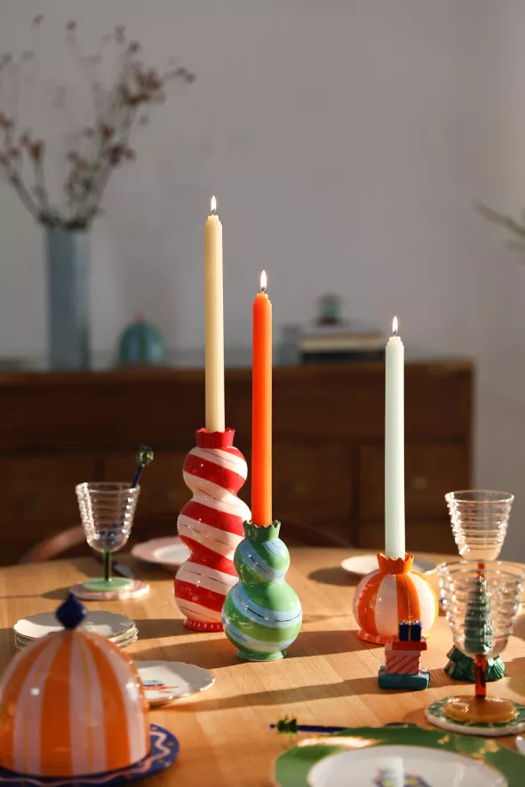 & Klevering &klevering Jolly Kandelaar Small Oranje 3 & Klevering &klevering Jolly Kandelaar Small Oranje - Afbeelding 3