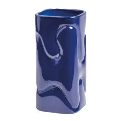 & Klevering &klevering Puffy Vaas Large Donkerblauw