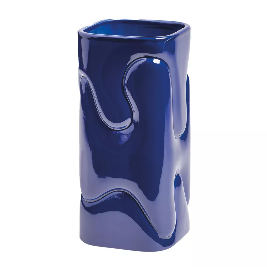 & Klevering &klevering Puffy Vaas Large Donkerblauw 3 & Klevering &klevering Puffy Vaas Large Donkerblauw - Afbeelding 3