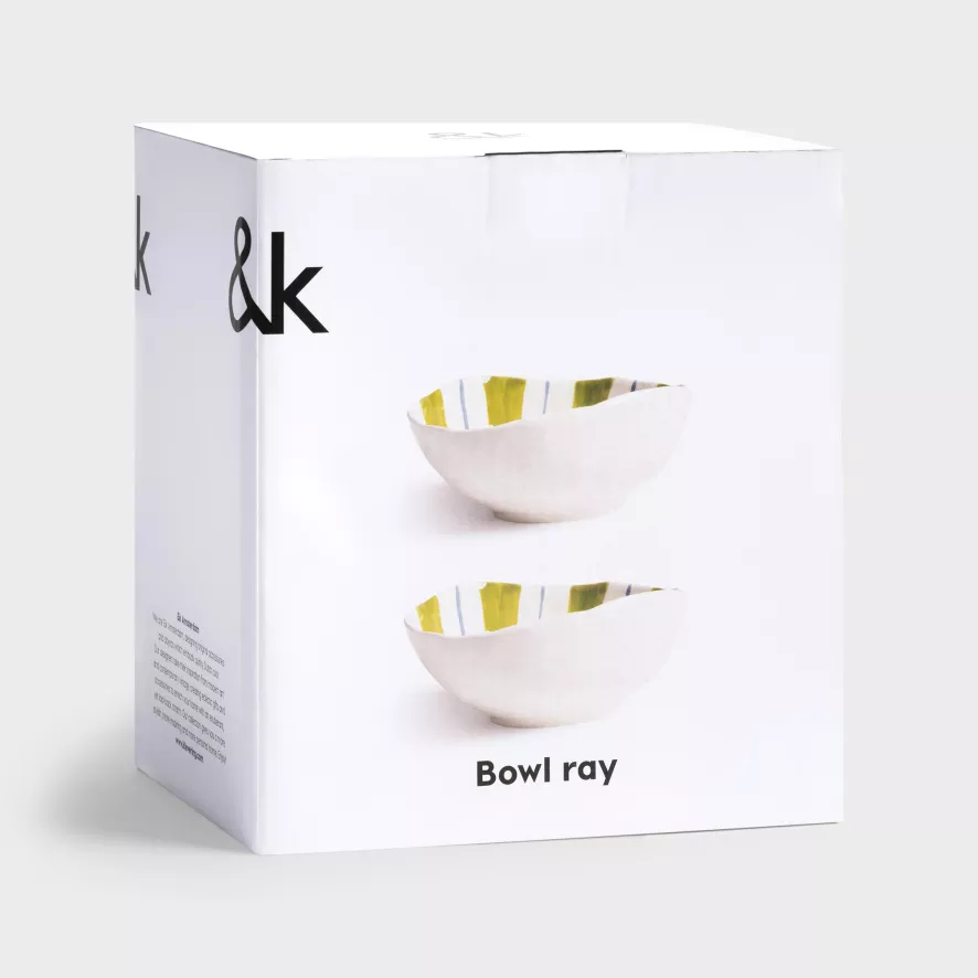 & Klevering &klevering Ray Kom 13x16,5 Set Van 2 Geel 13 & Klevering &klevering Ray Kom 13x16,5 Set Van 2 Geel - Afbeelding 13