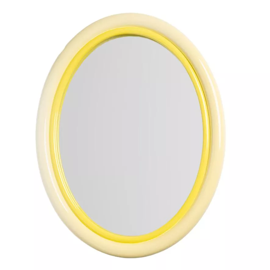 & Klevering &klevering Sleek Spiegel Ovaal Geel 1 & Klevering &klevering Sleek Spiegel Ovaal Geel