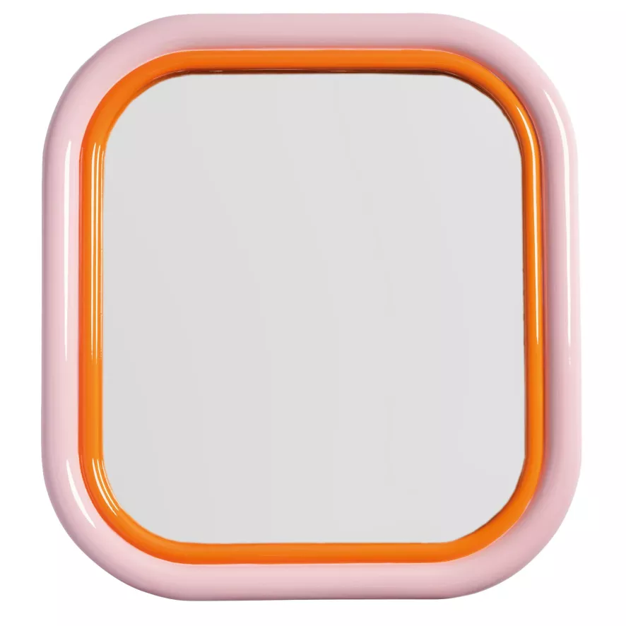 & Klevering &klevering Sleek Spiegel Vierkant Roze 1 & Klevering &klevering Sleek Spiegel Vierkant Roze