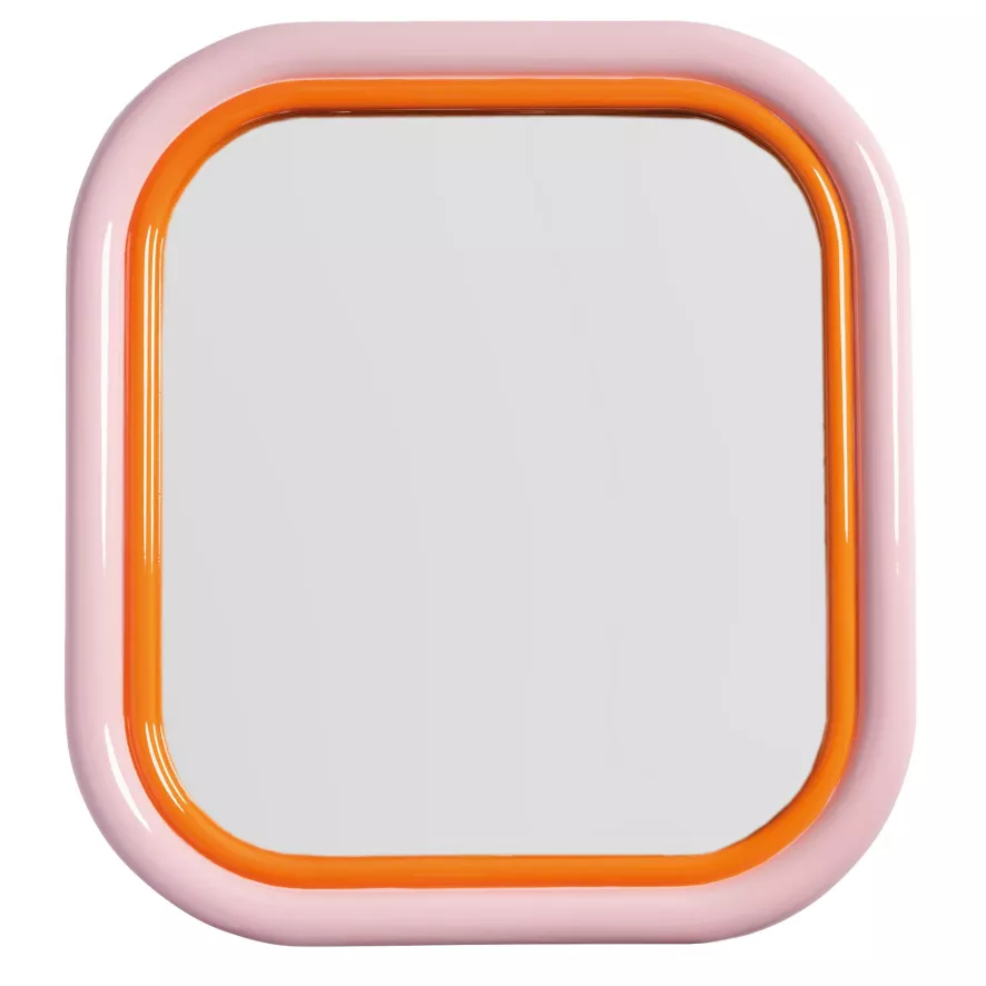 & Klevering &klevering Sleek Spiegel Vierkant Roze 2 & Klevering &klevering Sleek Spiegel Vierkant Roze - Afbeelding 2
