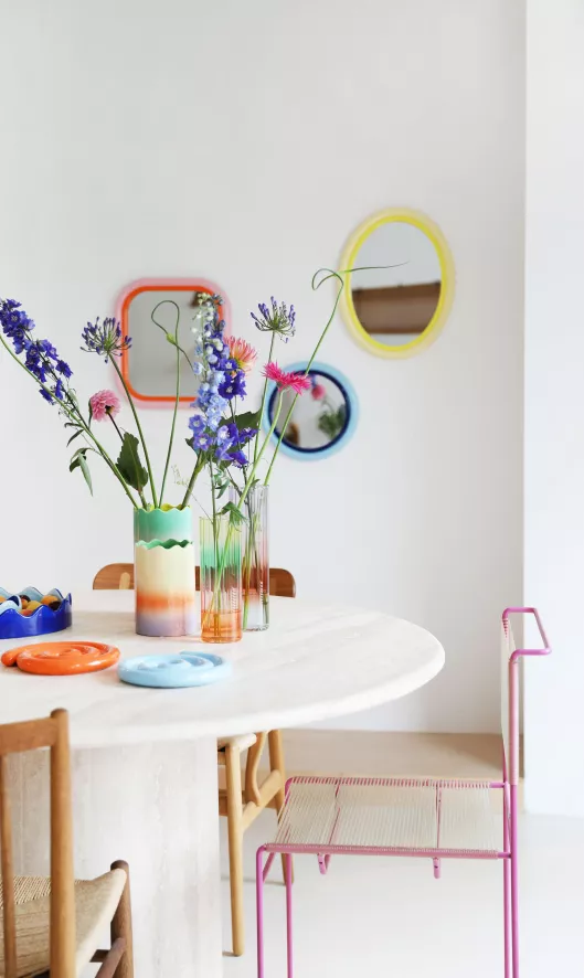 & Klevering &klevering Sleek Spiegel Vierkant Roze 3 & Klevering &klevering Sleek Spiegel Vierkant Roze - Afbeelding 3