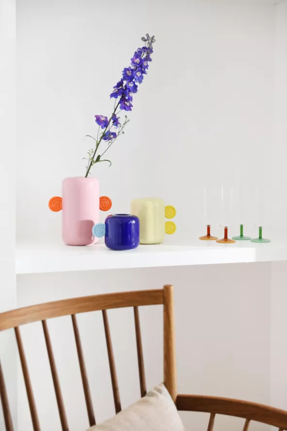 & Klevering &klevering Snail Vaas Large Roze 3 & Klevering &klevering Snail Vaas Large Roze - Afbeelding 3