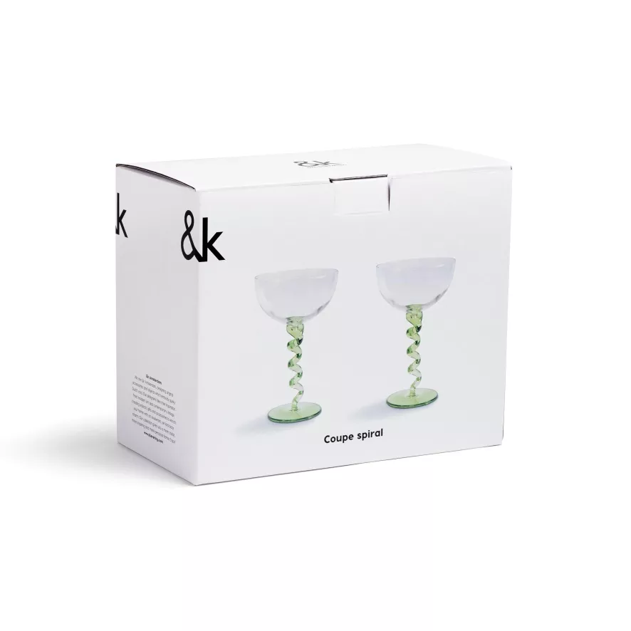 & Klevering &klevering Spiral Coupe Champagneglazen Set Van 2 Roze 5 & Klevering &klevering Spiral Coupe Champagneglazen Set Van 2 Roze - Afbeelding 5