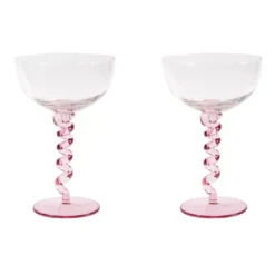 & Klevering &klevering Spiral Coupe Champagneglazen Set Van 2 Roze