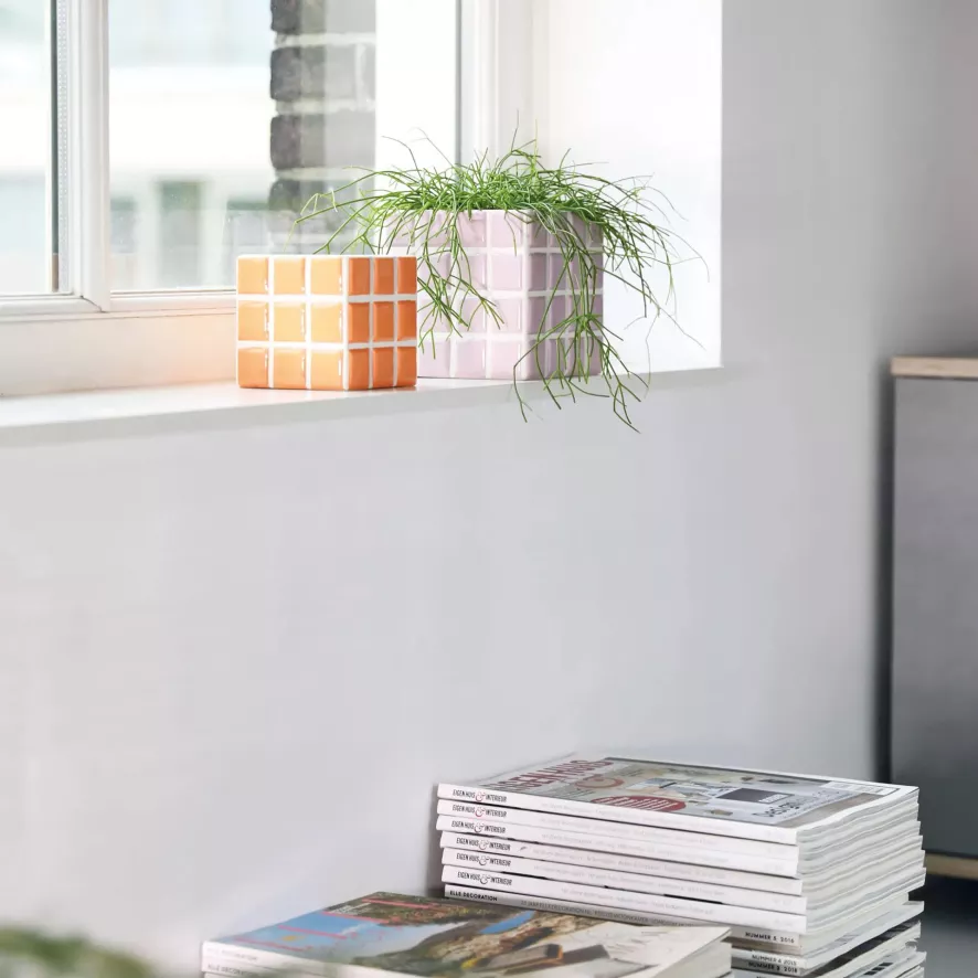 & Klevering &klevering Tile Bloempot 14x14 Lila 5 & Klevering &klevering Tile Bloempot 14x14 Lila - Afbeelding 5