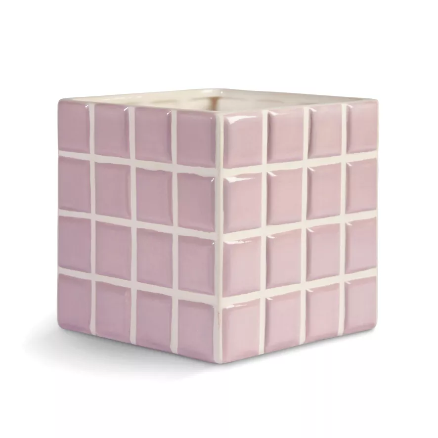 & Klevering &klevering Tile Bloempot 14x14 Lila 1 & Klevering &klevering Tile Bloempot 14x14 Lila