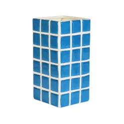 & Klevering &klevering Tile Vaas Blauw