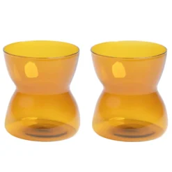 & Klevering &klevering Totem Glazen Set Van 2 Oranje