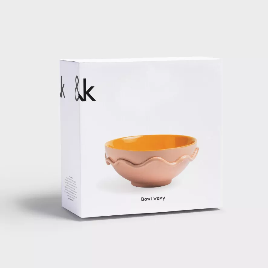 & Klevering &klevering Wavy Schaal Ø23.5 Roze 5 & Klevering &klevering Wavy Schaal Ø23.5 Roze - Afbeelding 5