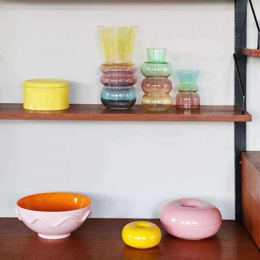 & Klevering &klevering Wavy Schaal Ø23.5 Roze 4 & Klevering &klevering Wavy Schaal Ø23.5 Roze - Afbeelding 4